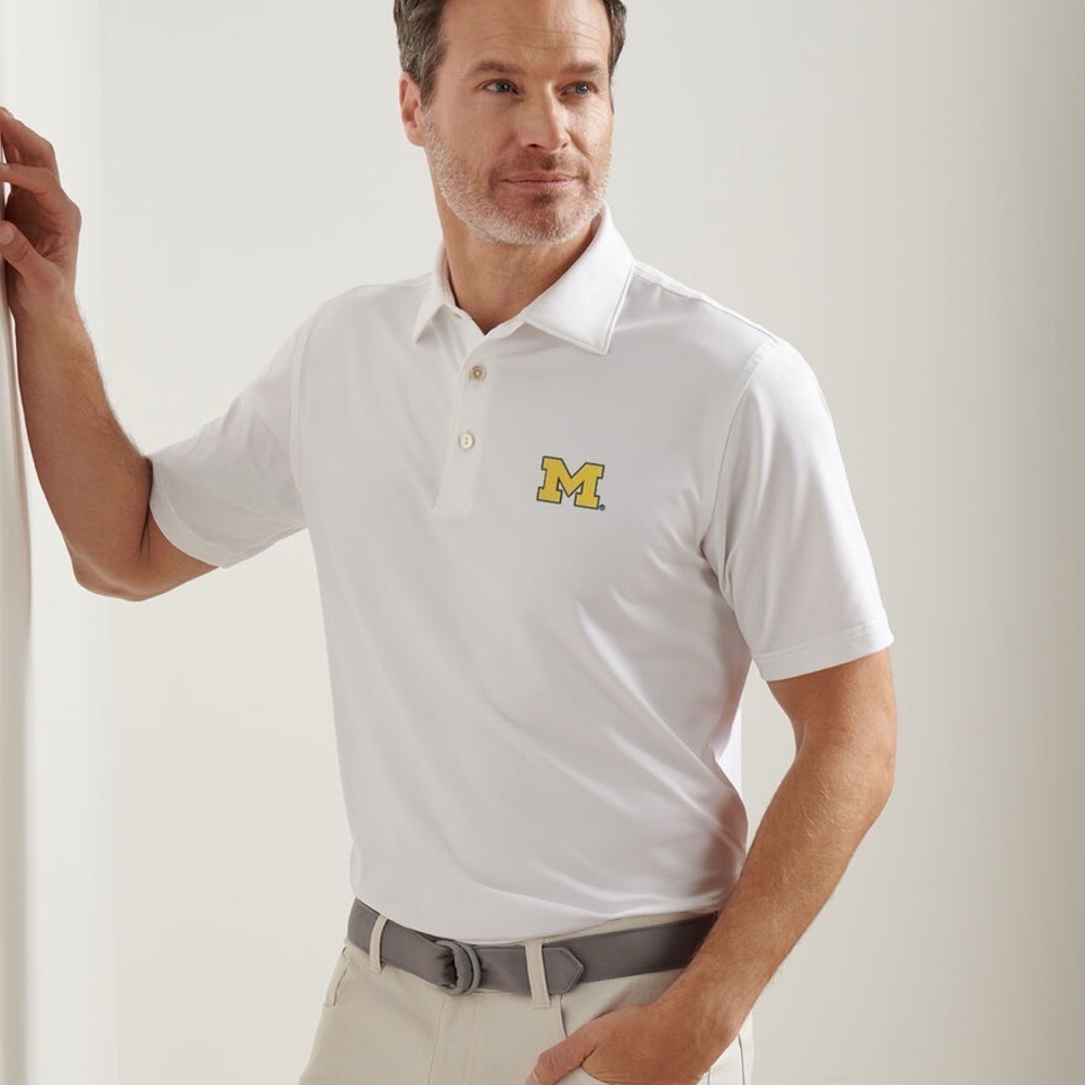 Peter Millar Michigan Solid Cotton Polo SZ XL